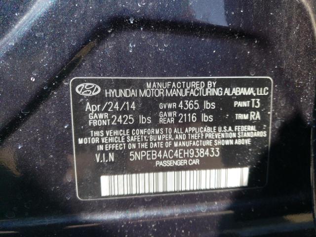 Photo 9 VIN: 5NPEB4AC4EH938433 - HYUNDAI SONATA GLS 