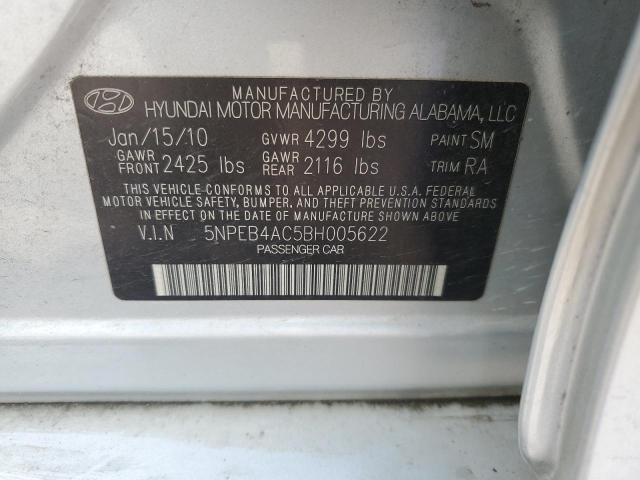 Photo 11 VIN: 5NPEB4AC5BH005622 - HYUNDAI SONATA 