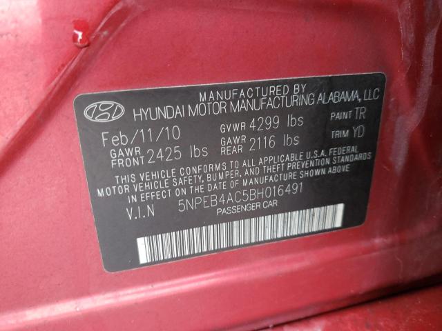 Photo 11 VIN: 5NPEB4AC5BH016491 - HYUNDAI SONATA GLS 