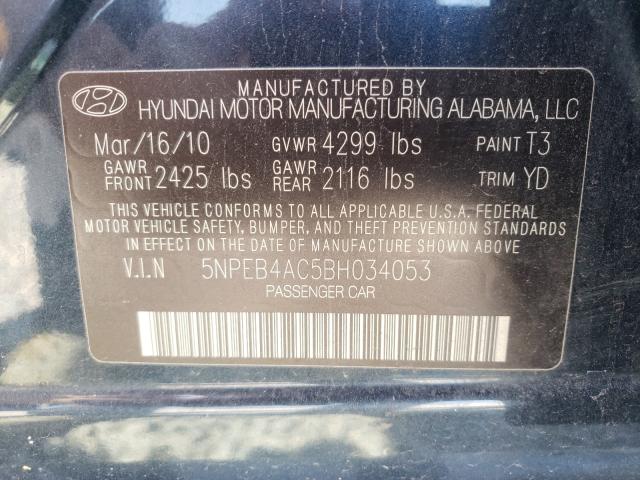 Photo 9 VIN: 5NPEB4AC5BH034053 - HYUNDAI SONATA GLS 