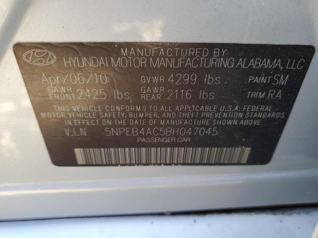 Photo 11 VIN: 5NPEB4AC5BH047045 - HYUNDAI SONATA GLS 