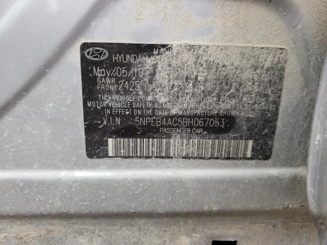 Photo 9 VIN: 5NPEB4AC5BH067053 - HYUNDAI SONATA GLS 