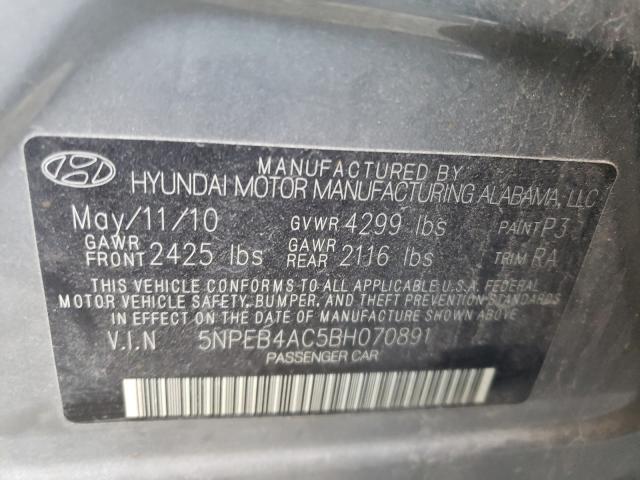 Photo 9 VIN: 5NPEB4AC5BH070891 - HYUNDAI SONATA GLS 