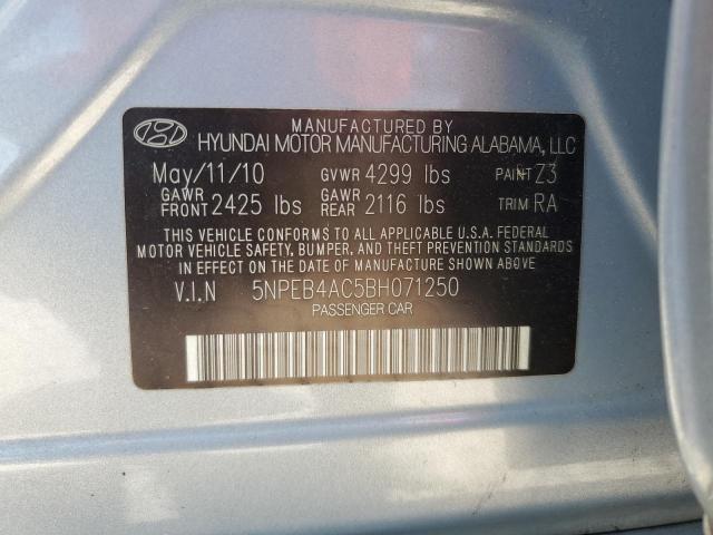 Photo 11 VIN: 5NPEB4AC5BH071250 - HYUNDAI SONATA GLS 