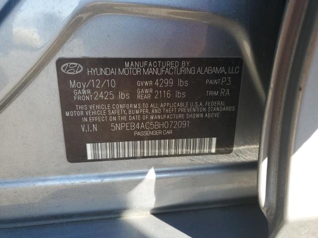 Photo 9 VIN: 5NPEB4AC5BH072091 - HYUNDAI SONATA GLS 