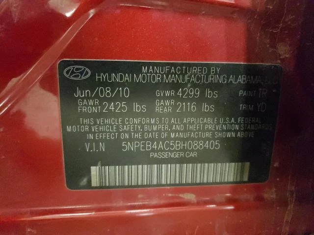 Photo 12 VIN: 5NPEB4AC5BH088405 - HYUNDAI SONATA GLS 