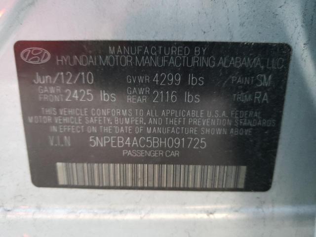 Photo 9 VIN: 5NPEB4AC5BH091725 - HYUNDAI SONATA 