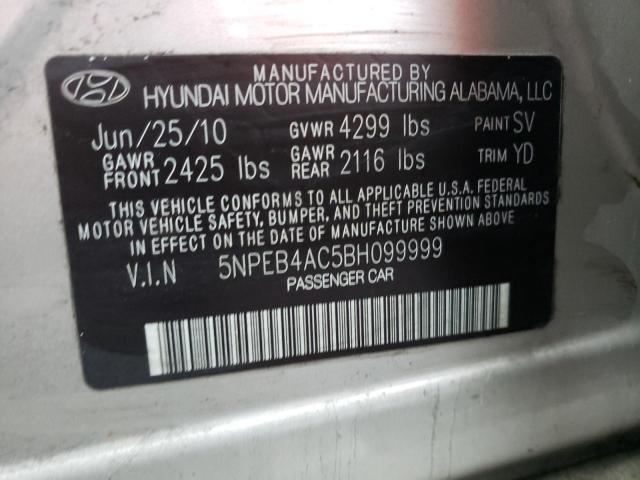 Photo 11 VIN: 5NPEB4AC5BH099999 - HYUNDAI SONATA GLS 