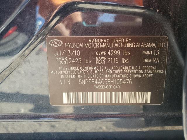 Photo 11 VIN: 5NPEB4AC5BH105476 - HYUNDAI SONATA 