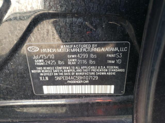 Photo 9 VIN: 5NPEB4AC5BH107129 - HYUNDAI SONATA GLS 