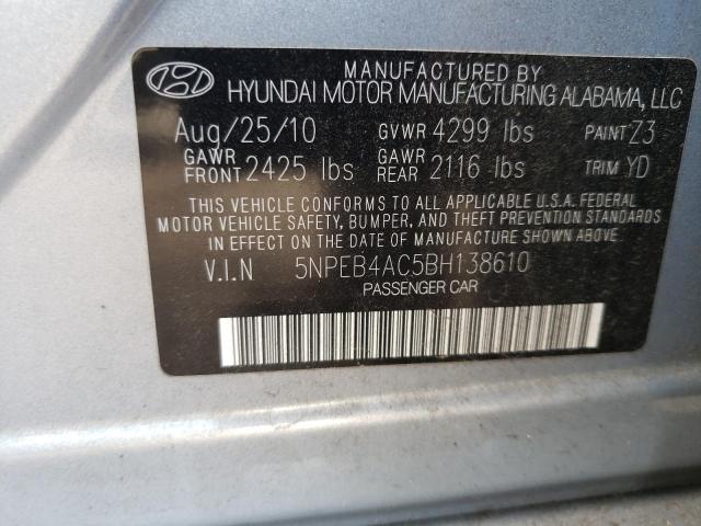 Photo 11 VIN: 5NPEB4AC5BH138610 - HYUNDAI SONATA GLS 