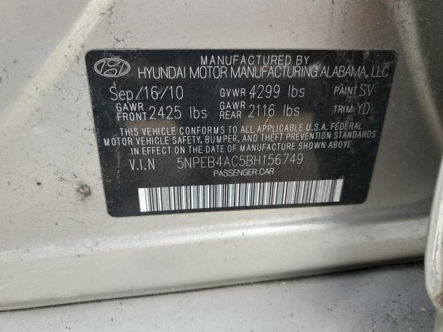 Photo 11 VIN: 5NPEB4AC5BH156749 - HYUNDAI SONATA GLS 