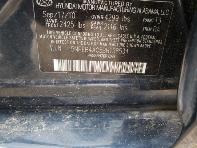 Photo 9 VIN: 5NPEB4AC5BH158534 - HYUNDAI SONATA GLS 