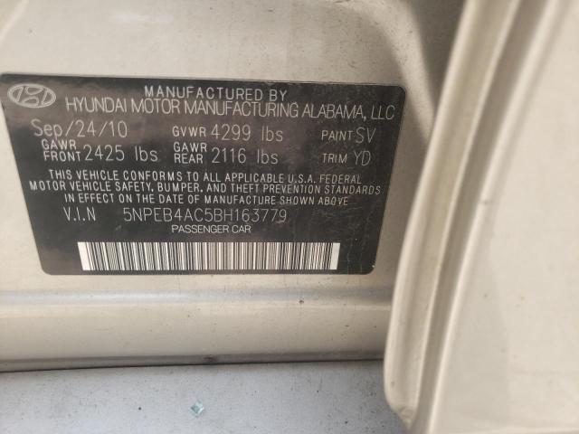 Photo 9 VIN: 5NPEB4AC5BH163779 - HYUNDAI SONATA GLS 