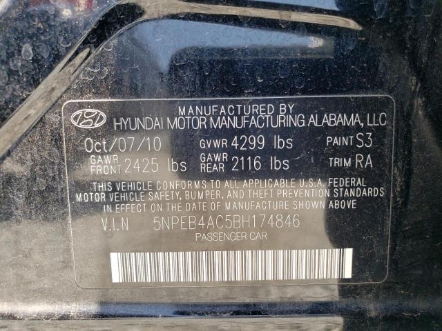 Photo 11 VIN: 5NPEB4AC5BH174846 - HYUNDAI SONATA GLS 