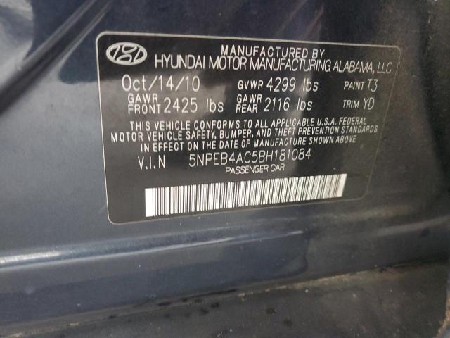 Photo 11 VIN: 5NPEB4AC5BH181084 - HYUNDAI SONATA GLS 