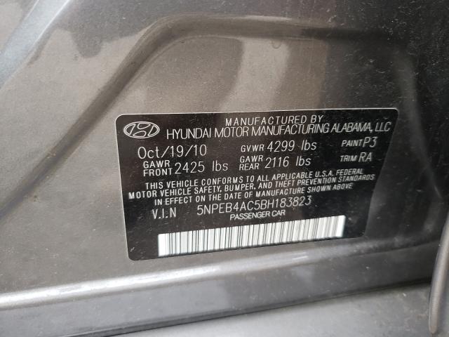 Photo 9 VIN: 5NPEB4AC5BH183823 - HYUNDAI SONATA GLS 