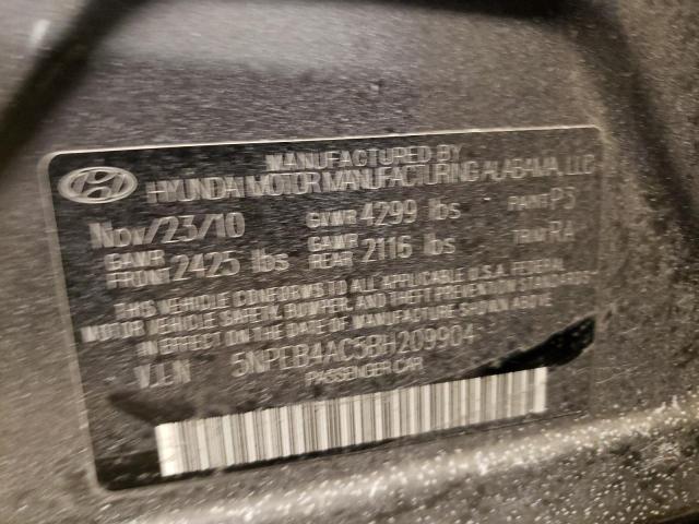 Photo 9 VIN: 5NPEB4AC5BH209904 - HYUNDAI SONATA GLS 