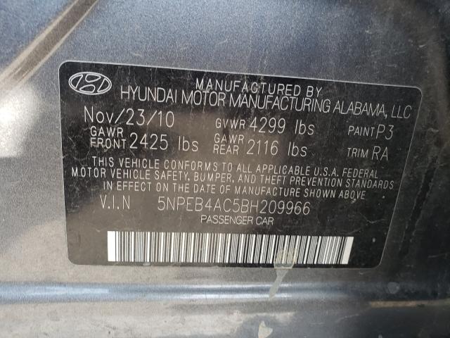 Photo 9 VIN: 5NPEB4AC5BH209966 - HYUNDAI SONATA GLS 