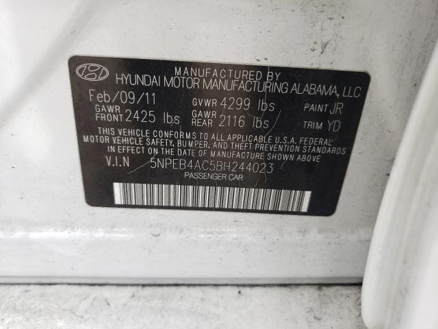 Photo 9 VIN: 5NPEB4AC5BH244023 - HYUNDAI SONATA GLS 