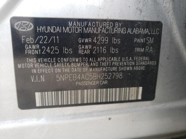 Photo 11 VIN: 5NPEB4AC5BH252798 - HYUNDAI SONATA GLS 