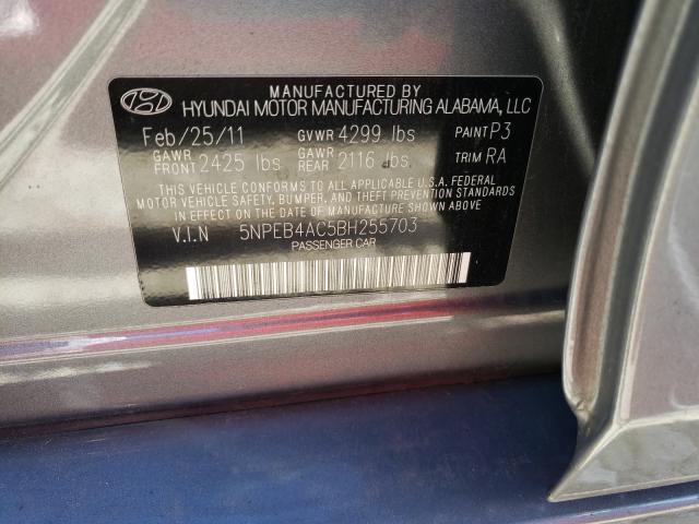 Photo 9 VIN: 5NPEB4AC5BH255703 - HYUNDAI SONATA GLS 