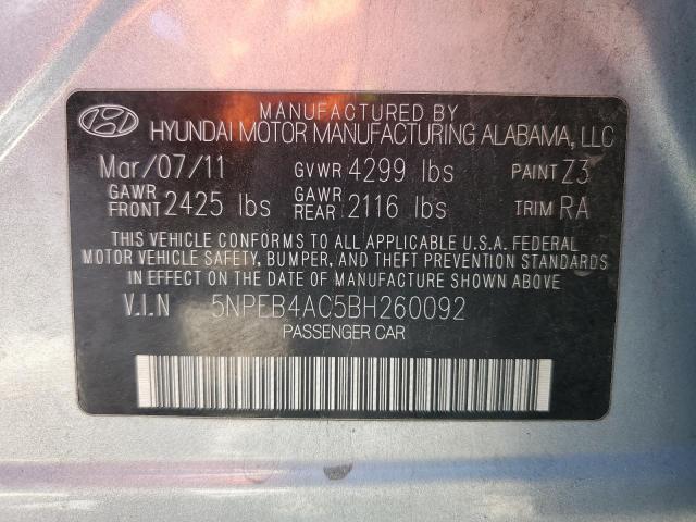 Photo 11 VIN: 5NPEB4AC5BH260092 - HYUNDAI SONATA GLS 