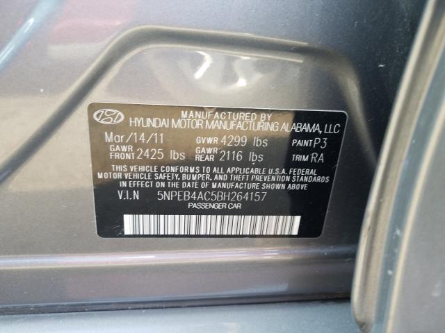 Photo 9 VIN: 5NPEB4AC5BH264157 - HYUNDAI SONATA GLS 