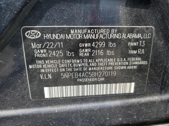 Photo 11 VIN: 5NPEB4AC5BH270119 - HYUNDAI SONATA 