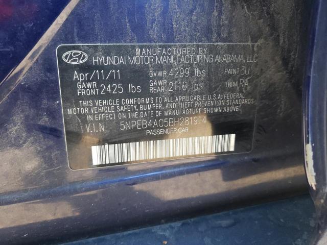 Photo 9 VIN: 5NPEB4AC5BH281914 - HYUNDAI SONATA GLS 