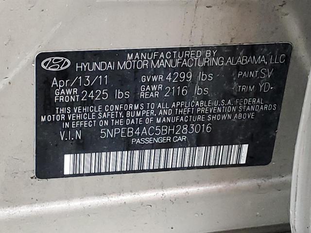 Photo 11 VIN: 5NPEB4AC5BH283016 - HYUNDAI SONATA 