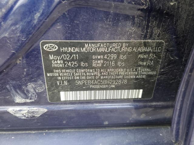 Photo 11 VIN: 5NPEB4AC5BH292878 - HYUNDAI SONATA GLS 