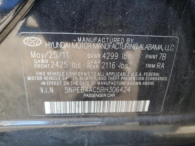 Photo 11 VIN: 5NPEB4AC5BH306424 - HYUNDAI SONATA GLS 