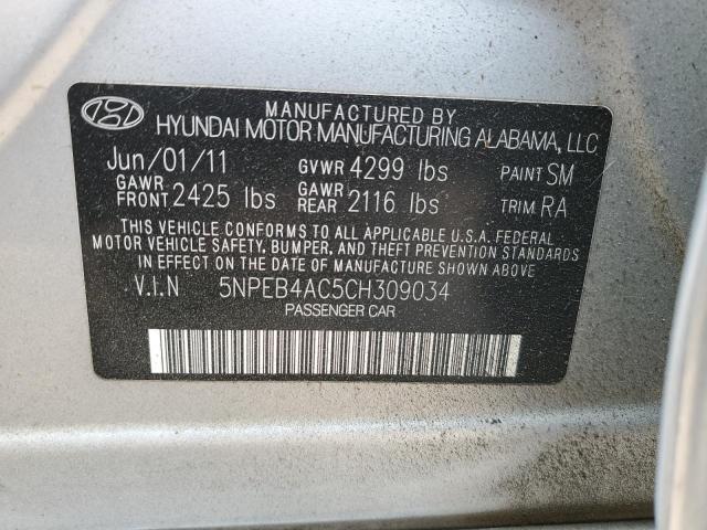 Photo 11 VIN: 5NPEB4AC5CH309034 - HYUNDAI SONATA GLS 