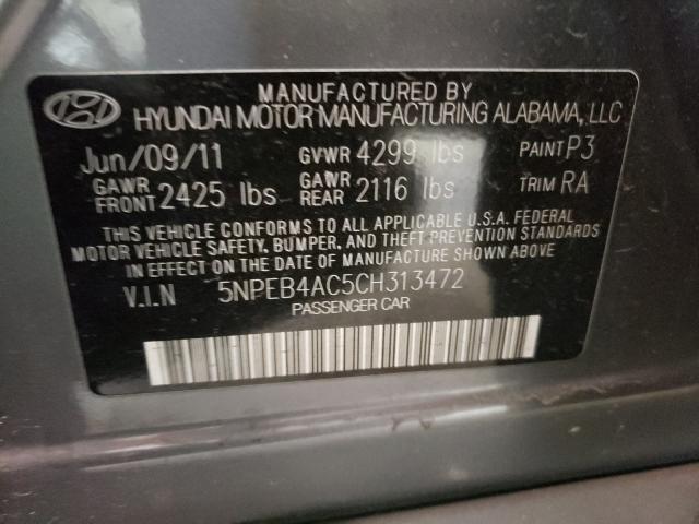 Photo 9 VIN: 5NPEB4AC5CH313472 - HYUNDAI SONATA GLS 