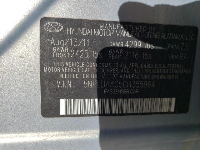 Photo 9 VIN: 5NPEB4AC5CH355964 - HYUNDAI SONATA GLS 