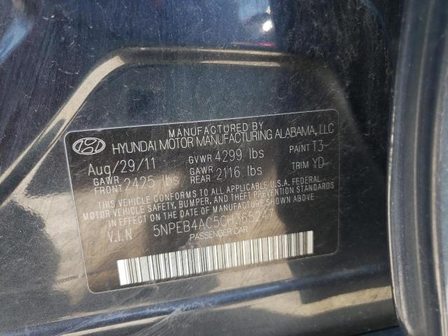 Photo 9 VIN: 5NPEB4AC5CH365247 - HYUNDAI SONATA GLS 