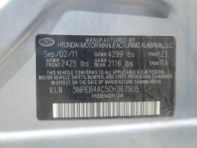 Photo 11 VIN: 5NPEB4AC5CH367905 - HYUNDAI SONATA 