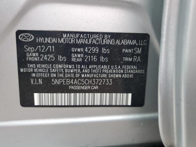 Photo 11 VIN: 5NPEB4AC5CH372733 - HYUNDAI SONATA GLS 