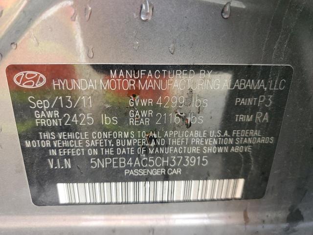 Photo 11 VIN: 5NPEB4AC5CH373915 - HYUNDAI SONATA 