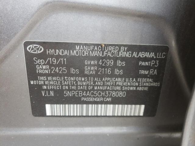 Photo 11 VIN: 5NPEB4AC5CH378080 - HYUNDAI SONATA GLS 