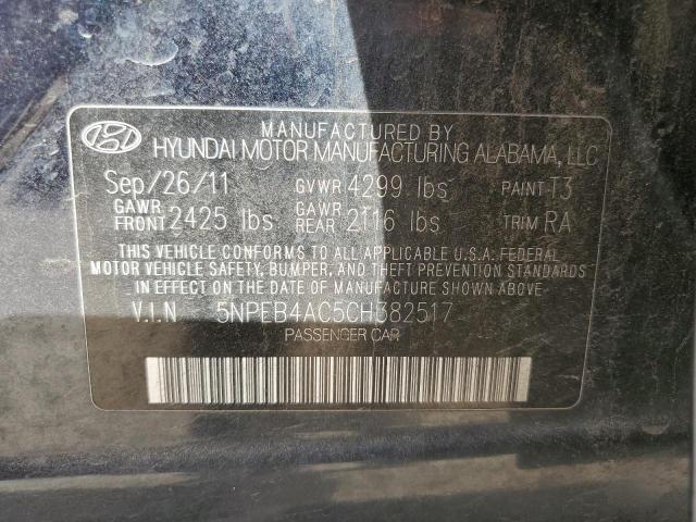 Photo 11 VIN: 5NPEB4AC5CH382517 - HYUNDAI SONATA 