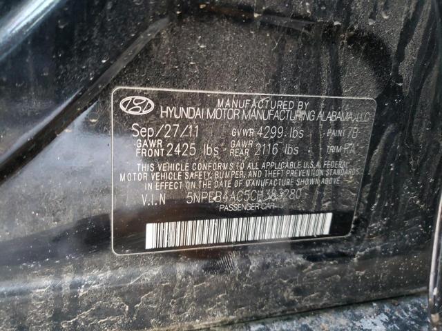 Photo 12 VIN: 5NPEB4AC5CH383280 - HYUNDAI SONATA GLS 