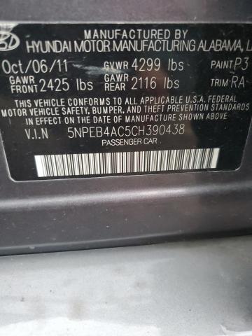 Photo 11 VIN: 5NPEB4AC5CH390438 - HYUNDAI SONATA GLS 