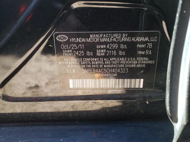 Photo 9 VIN: 5NPEB4AC5CH404323 - HYUNDAI SONATA GLS 