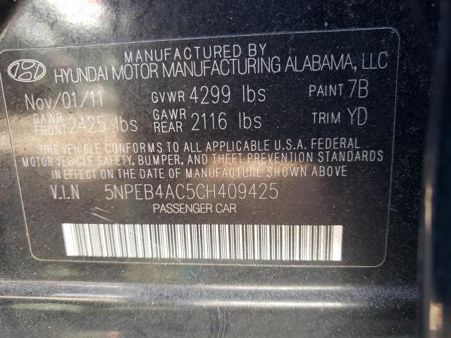 Photo 9 VIN: 5NPEB4AC5CH409425 - HYUNDAI SONATA GLS 