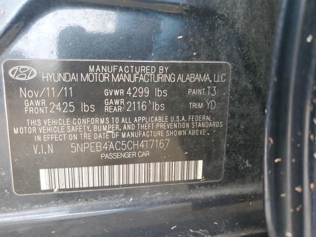 Photo 12 VIN: 5NPEB4AC5CH417167 - HYUNDAI SONATA GLS 