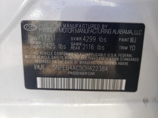 Photo 11 VIN: 5NPEB4AC5CH422384 - HYUNDAI SONATA GLS 