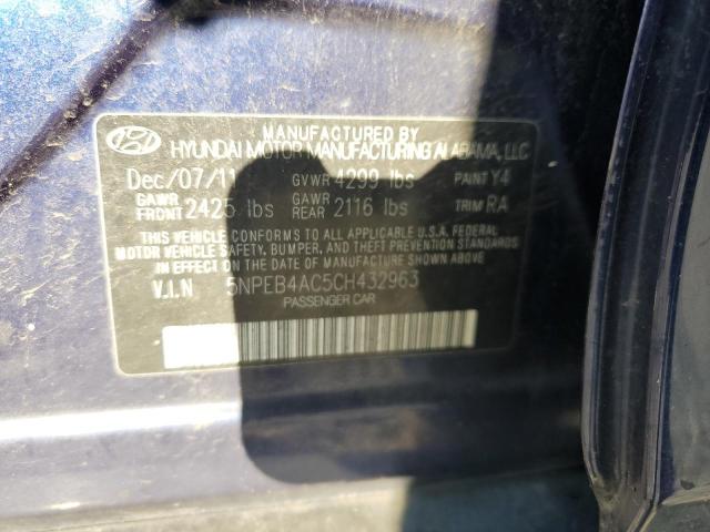 Photo 11 VIN: 5NPEB4AC5CH432963 - HYUNDAI SONATA GLS 