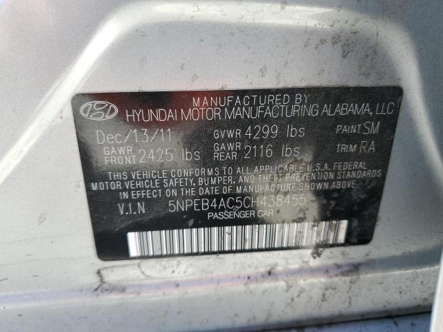 Photo 11 VIN: 5NPEB4AC5CH438455 - HYUNDAI SONATA 